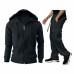 2/4-Piece: Men's Winter Warm Athletic Multi-Pockets BIG & TALL Cargo Sweatsuit
