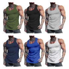 Mens Dry Fit Breathable Muscle Workout Tank Tops Athletic Gym Sleeveless T-shirt Mens Dry Fit Breathable Muscle Workout Tank Tops Athletic Gym Sleeveless T-shirt