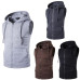 Men's Sleeveless Workout Hoodie Zip-up Vest Gym Bodybuilding Hooded Tank Tops Men's Sleeveless Workout Hoodie Zip-up Vest Gym Bodybuilding Hooded Tank Tops