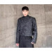 Men's Fashion Winter Stand Collar Long Sleeve Loose Printed PANKOU Suit Coats