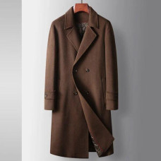 Men's Winter Woolen Blends Coat Business Causal Double Breasted Long Overcoat Men's Winter Woolen Blends Coat Business Causal Double Breasted Long Overcoat