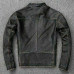Men's Biker Distress Cafe Racer Black Real Leather Jacket