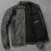 Men's Biker Distress Cafe Racer Black Real Leather Jacket
