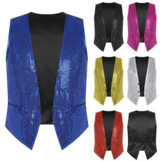 Men's Sequins Vest Party Nightclub Stylish Suit Vest Button Sleeveless Waistcoat Men's Sequins Vest Party Nightclub Stylish Suit Vest Button Sleeveless Waistcoat