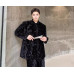 Men's Autumn Fashion Chinese Style Stand Collar Printed PANKOU Coats Pants 2PC