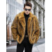 Men's Faux Fur Jacket Lapel Short Style Thickened Loose Casual Coat Winter Warm Men's Faux Fur Jacket Lapel Short Style Thickened Loose Casual Coat Winter Warm