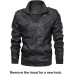 Men's Genuine Real Leather Jacket Black Bomber Winter Hooded Jacket Coat