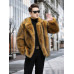 Men's Faux Fur Jacket Lapel Short Style Thickened Loose Casual Coat Winter Warm Men's Faux Fur Jacket Lapel Short Style Thickened Loose Casual Coat Winter Warm