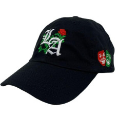 Los Angeles LA Old English Rose Smile Now Laugh Now Cry Later Slouch Dad Hat Cap