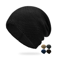 Big Size XL 58-63cm Winter Beanie Knit Hat for Men,Oversize Warm Thick Skullcap