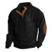 New Men Sweatshirts Loose Long Sleeve Collar Pullover Tops Outdoor Hoodies 