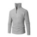 Men's Knitwear Half Zipper Turtleneck Casual Sweater Warm Slim-Fit Base Shirt