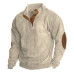 New Men Sweatshirts Loose Long Sleeve Collar Pullover Tops Outdoor Hoodies 