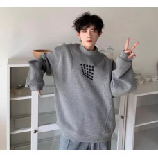 Men's Fashion Autumn Round Collar Long Sleeve Casual Oversize T-shirt Sweatshirt