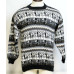 Peru Sweater Medium Pull Over Black Gray White Llama/Alpaca Soft Fuzzy Unisex Peru Sweater Medium Pull Over Black Gray White Llama/Alpaca Soft Fuzzy Unisex