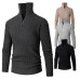 Men's Knitwear Half Zipper Turtleneck Casual Sweater Warm Slim-Fit Base Shirt