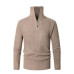 Men's Knitwear Half Zipper Turtleneck Casual Sweater Warm Slim-Fit Base Shirt