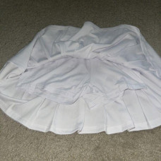 Women's White Small Pleated Tennis Skirt Athletic Skort Workout GYM Golf Skirts