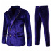 2023 Men's Velvet Suits Casual Dress Jacket Party Costumes Men's Sets