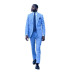 Stylish Men's Suit Blue Plaid Jacket Slim Jacket Trousers Party Banquet Custom