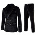 2023 Men's Velvet Suits Casual Dress Jacket Party Costumes Men's Sets