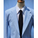 Blue Men Suede Summer Suits Slim Fit 2 Pieces Single Breasted Prom Wedding Suits