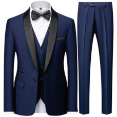 Men Suits Jacket Trousers Waistcoat Male Wedding Coat Vest Pants 3 Pieces Set