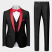 Men Suits Jacket Trousers Waistcoat Male Wedding Coat Vest Pants 3 Pieces Set