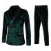 2023 Men's Velvet Suits Casual Dress Jacket Party Costumes Men's Sets