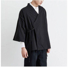 2023 Summer Chinese Linen Jacket Hanfu Men's Clothing Set Loose Size