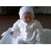 New. Hand Knitted Baby White Cardigan & Hat.0-3 Months.Unisex